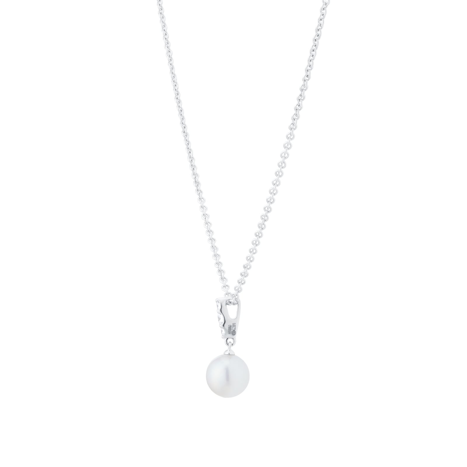 Mikimoto Morning Dew Collection 18ct White Gold 7.5mm Akoya Pearl & 0.09cttw Diamond Pendant Mikimoto Morning Dew Collection 18ct White Gold 7.5mm Akoya Pearl & 0.09cttw Diamond Pendant
