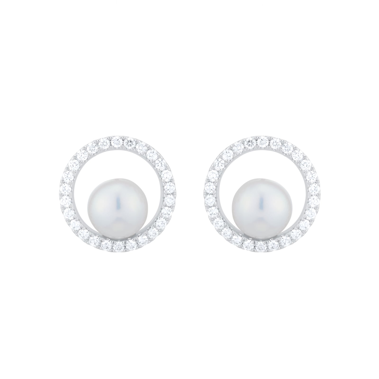 Akoya Pearl 14K White Gold Stud Earrings (4mm / 6mm / 8.5mm) | ORIENTSENSES