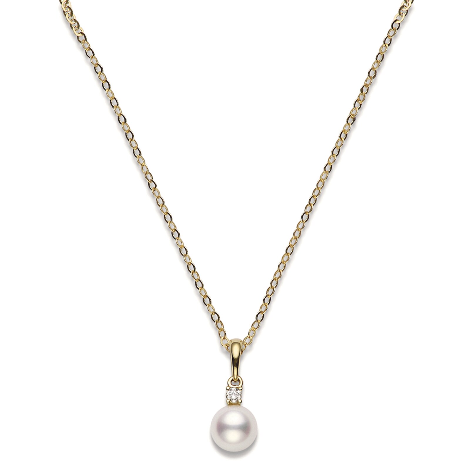 Mikimoto Core Classics Collection Akoya Pearl & Diamond Pendant PPS ...