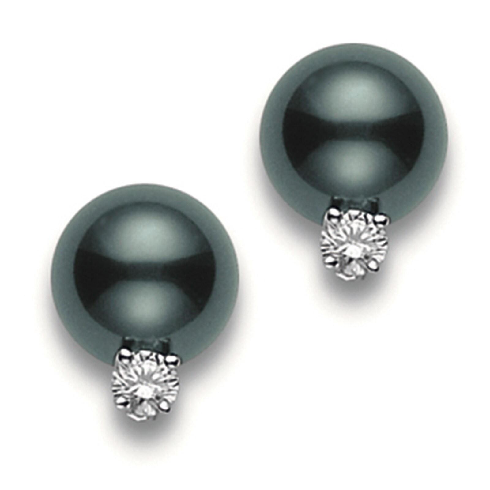 Mikimoto Core Classic Collection Black South Sea Pearl & Diamond ...