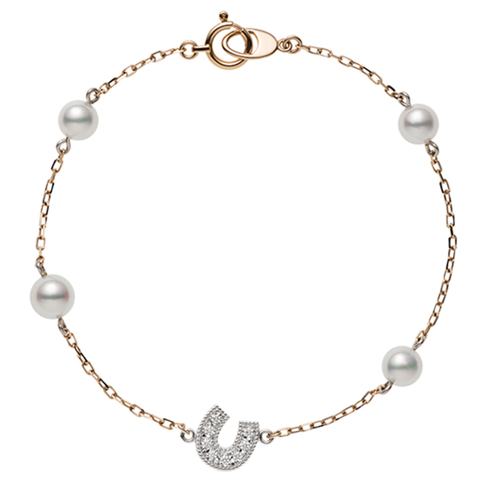 Mikimoto Pearl Chain Collection Akoya Pearl & Diamond Bracelet