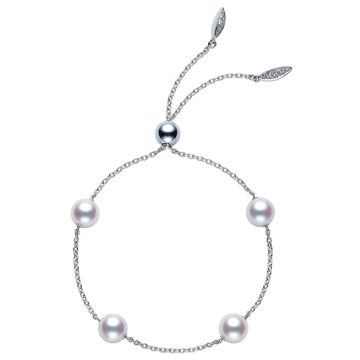 Mikimoto Pearls In Motion Collection Akoya Pearl & 0.07cttw Diamond Bracelet