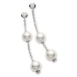 Mikimoto Pearls In Motion Collection Akoya Pearl & 0.14cttw Diamond Drop Earrings