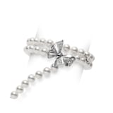 Mikimoto Jeux De Rubans Collection Akoya Pearl & Diamond 0.42cttw Set Bracelet