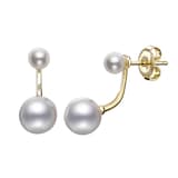 Mikimoto Duet Collection Akoya Pearl Stud Earrings With Detachable Drop