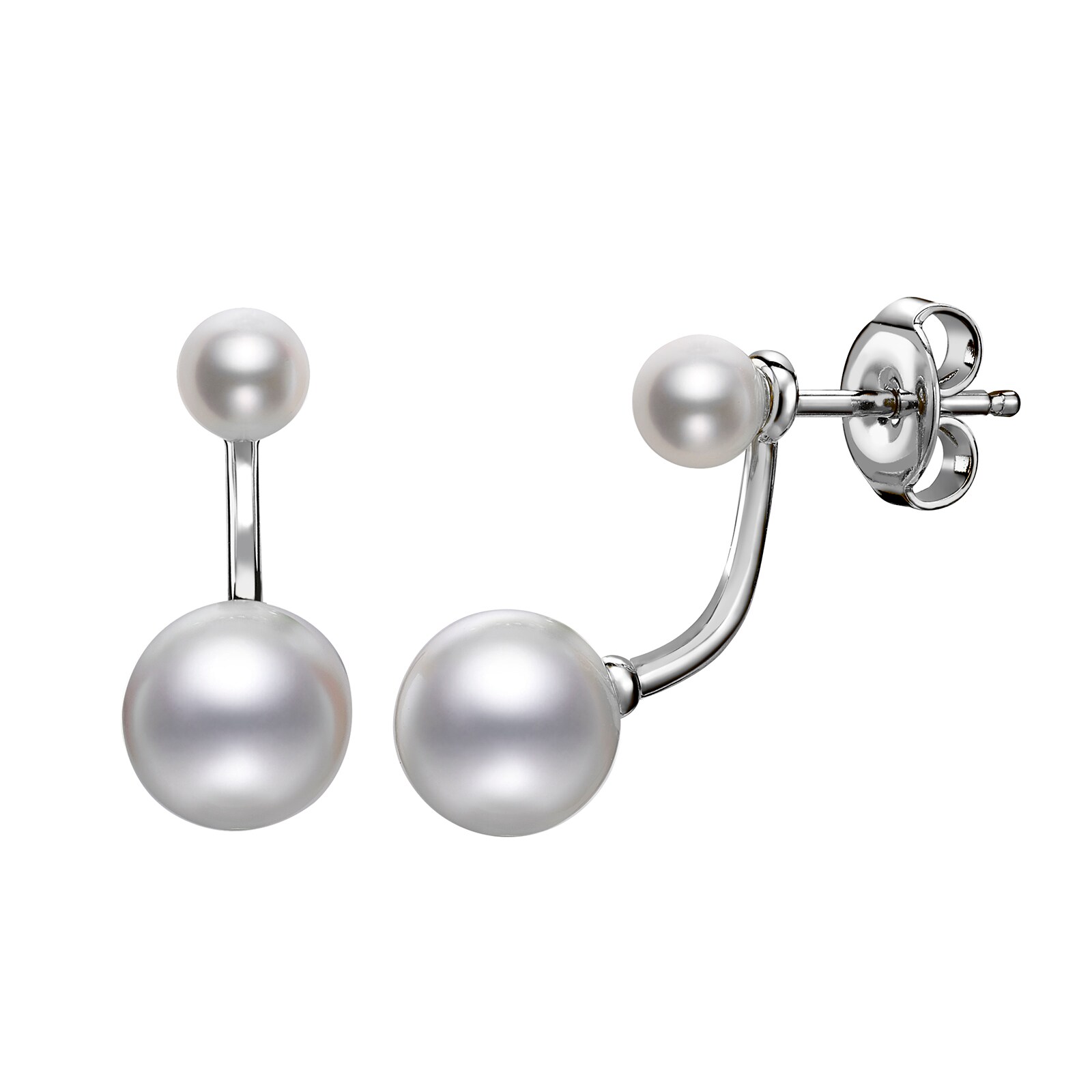 Mikimoto Duet Collection Akoya Pearl & Stud Earrings With Detachable Drop
