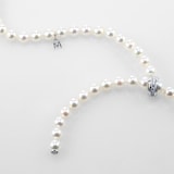 Mikimoto Classic Collection 18ct White Gold 0.24ct Diamond & 7x6.5mm A1 Pearl Necklace