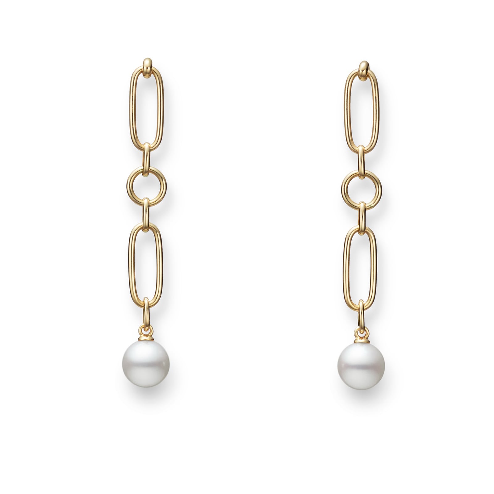 Mikimoto 18k Yellow Gold M Code Akoya Cultured Pearl Drop Earrings Mikimoto 18k Yellow Gold M Code Akoya Cultured Pearl Drop Earrings