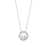 Mikimoto Classic Elegance 18ct White Gold 8.75mm Akoya Pearl & 0.43ct Diamond Pendant