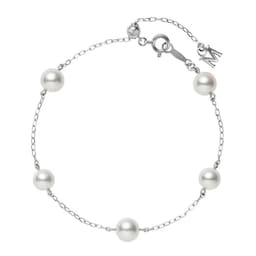 37401595 - 18ct White Gold Akoya Pearl Bracelet