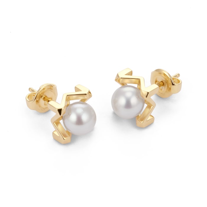 Mikimoto M Collection 18ct Yellow Gold 6.25mm Akoya Pearl Stud Earrings