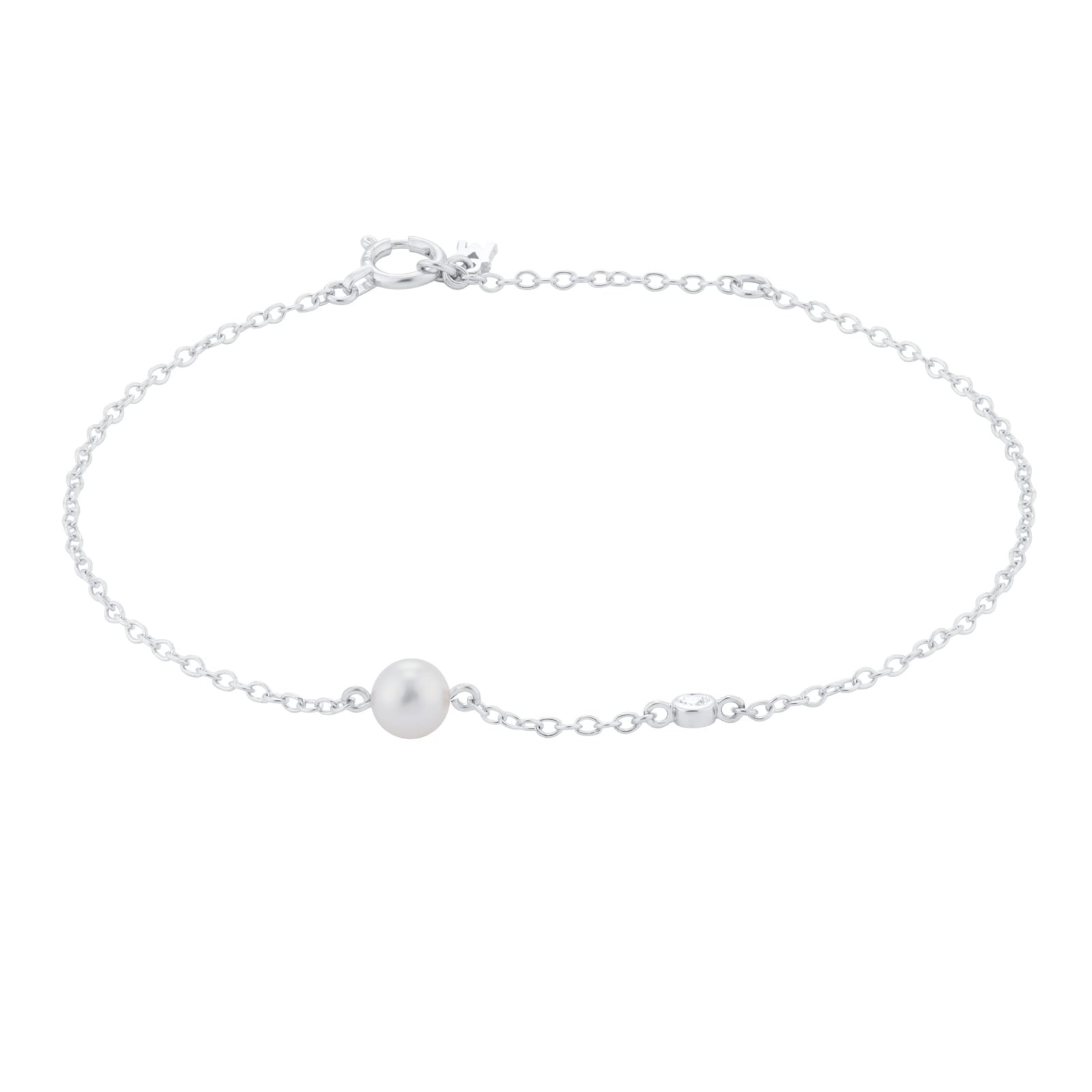 Mikimoto Classic Collection 5mm Akoya Pearl & 0.02ct Diamond Bracelet