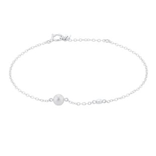 Mikimoto Classic Collection 5mm Akoya Pearl & 0.02ct Diamond Bracelet