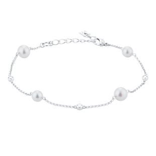 Mikimoto Classic Collection 5.5-6.5mm Akoya Pearl & 0.15ct Diamond Bracelet