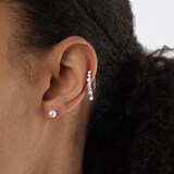 Mikimoto Classic Collection 3mm Akoya Pearl & 0.15ct Diamond Ear Cuff