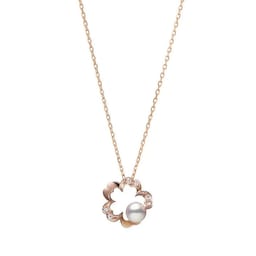 37401617 - Cherry Blossom 6.5mm Akoya Pearl & 0.07ct Diamond Pendant