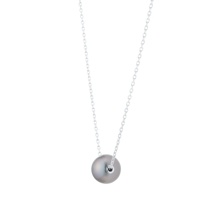 Mikimoto Pearl Chain 10-11mm Black South Sea Pearl Pendant