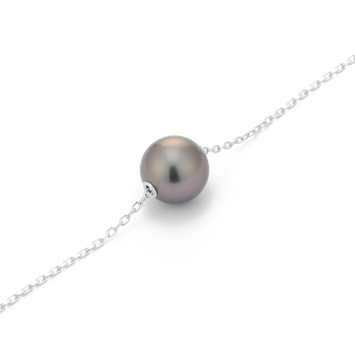 Mikimoto Pearl Chain 10-11mm Black South Sea Pearl Pendant