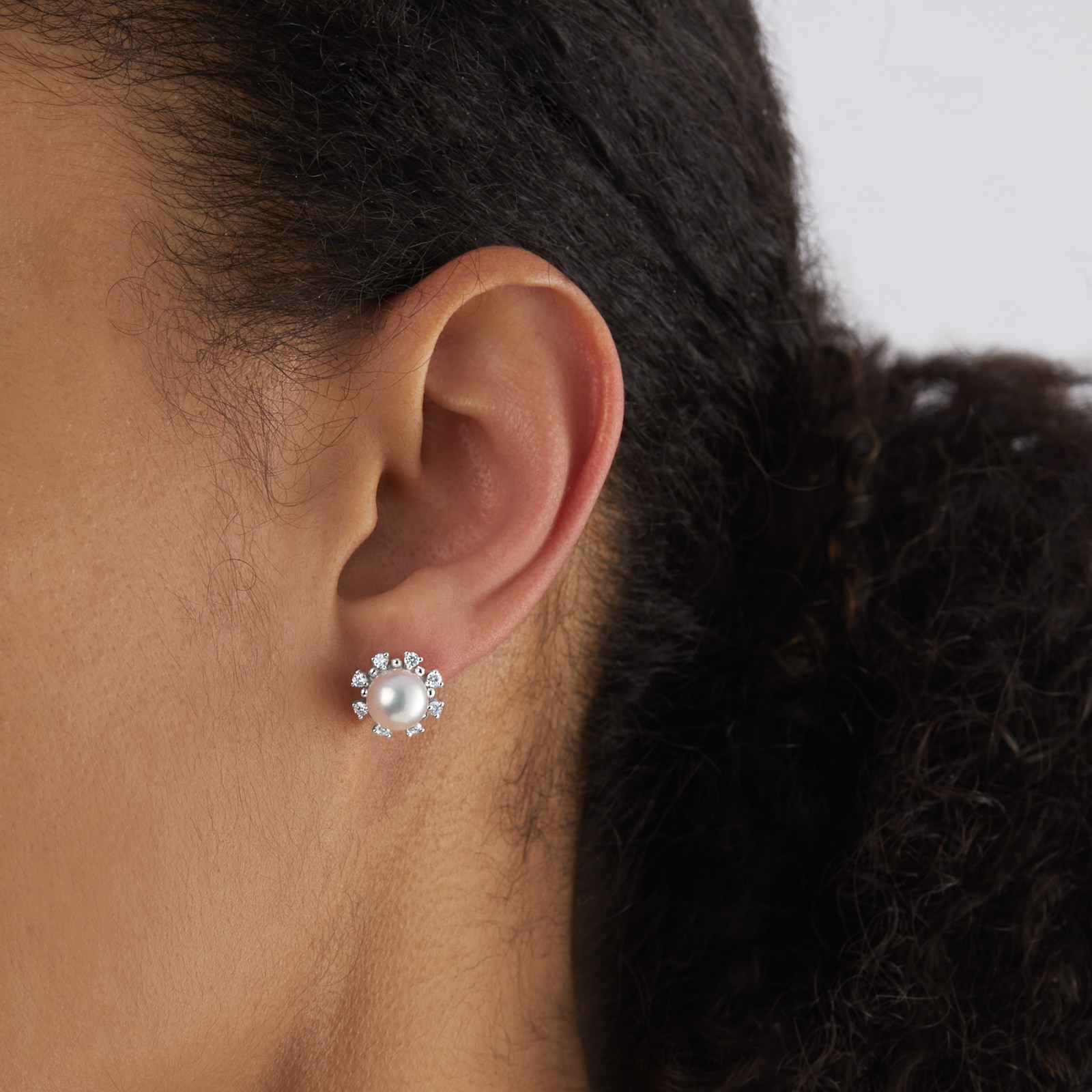 Mikimoto Classic Elegance 7.5mm Akoya Pearl & 0.18ct Diamond Earrings Mikimoto Classic Elegance 7.5mm Akoya Pearl & 0.18ct Diamond Earrings