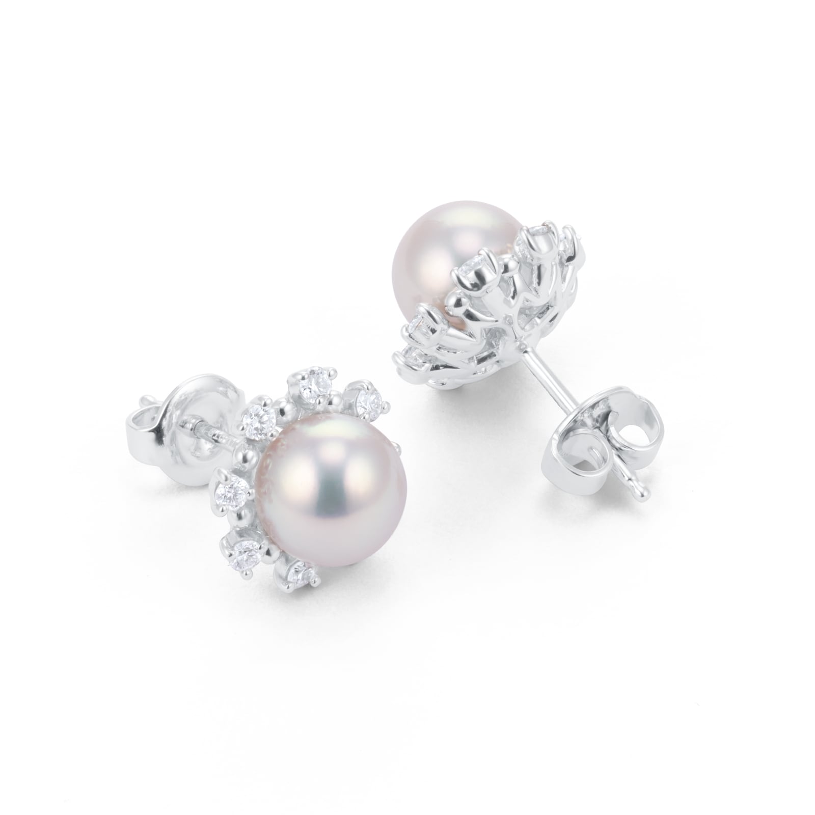 Mikimoto Classic Elegance 7.5mm Akoya Pearl & 0.18ct Diamond Earrings Mikimoto Classic Elegance 7.5mm Akoya Pearl & 0.18ct Diamond Earrings