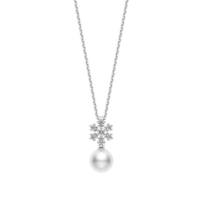 Mikimoto Classic Elegance 7.75mm Akoya Pearl & 0.13ct Diamond Pendant