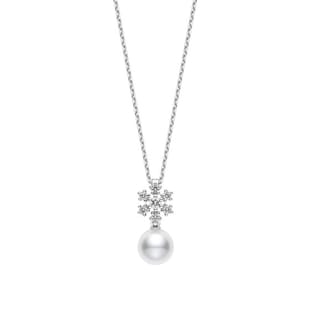 Mikimoto Classic Elegance 7.75mm Akoya Pearl & 0.13ct Diamond Pendant