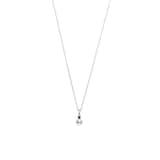Mikimoto 18K White Gold Akoya Cultured Pearl & Sapphire Pendant Necklace