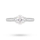 Jenny Packham Oval Cut 1.14 Carat Total Weight Diamond Art Deco Style Ring In 18 Carat White Gold