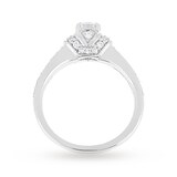 Jenny Packham Oval Cut 1.14 Carat Total Weight Diamond Art Deco Style Ring In 18 Carat White Gold