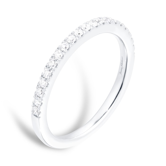 Jenny Packham Brilliant Cut 0.23 Carat Total Weight Wedding Ring In 18 Carat White Gold - Ring Size L