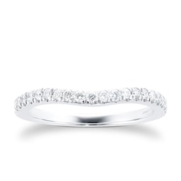 37410030 - 18ct White Gold Brilliant Cut 0.23cttw Contour Wedding Ring