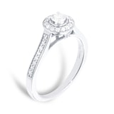 Jenny Packham 18ct White Gold Brilliant Cut 0.35cttw Halo Diamond Ring