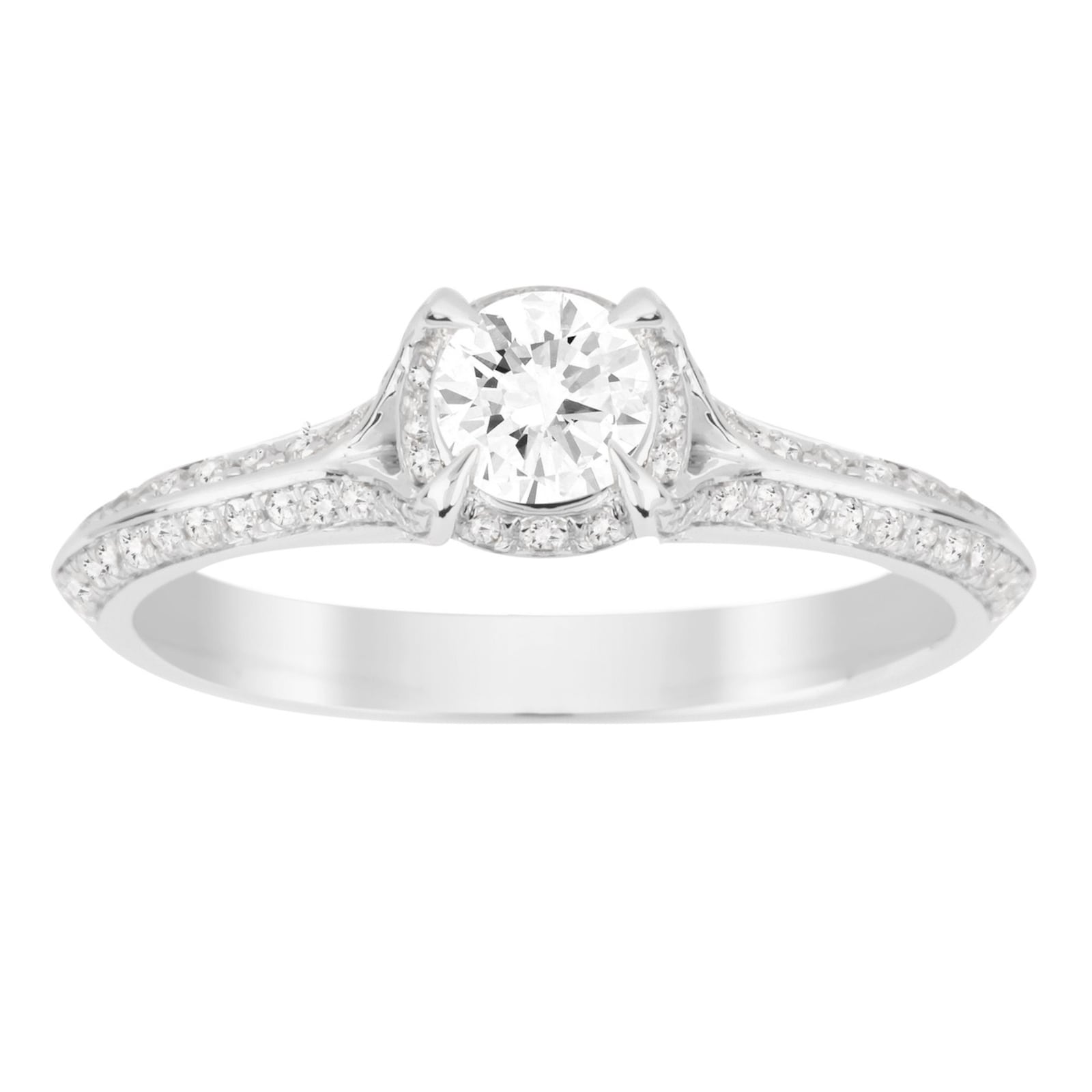 Jenny Packham Brilliant Cut 0.56 Carat Total Weight Solitaire Diamond Ring  In 18 Carat White Gold - Ring Size N RB17571EG