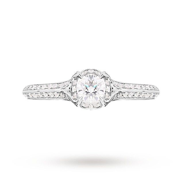 Jenny Packham 18ct White Gold Brilliant Cut 0.56cttw Solitaire Diamond Ring Jenny Packham 18ct White Gold Brilliant Cut 0.56cttw Solitaire Diamond Ring