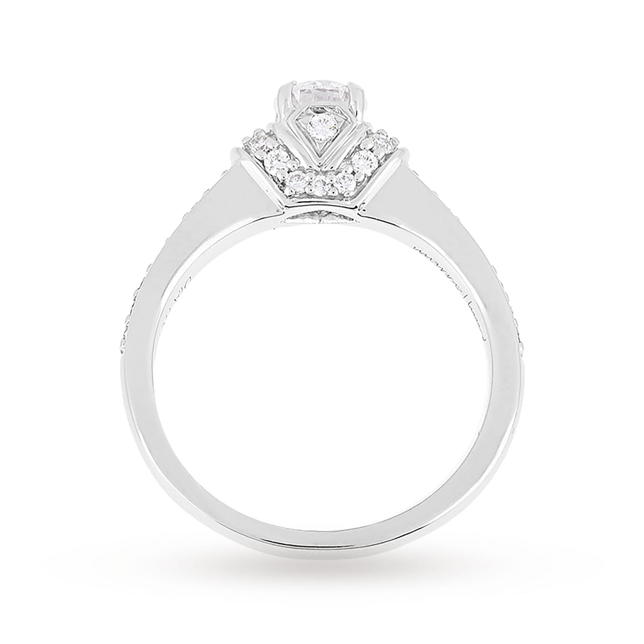 Jenny Packham Platinum Brilliant Cut 0.45cttw Diamond Art Deco Style Ring Jenny Packham Platinum Brilliant Cut 0.45cttw Diamond Art Deco Style Ring