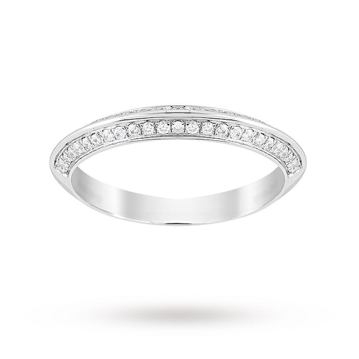 Jenny Packham Platinum Brilliant Cut 0.23cttw Wedding Ring