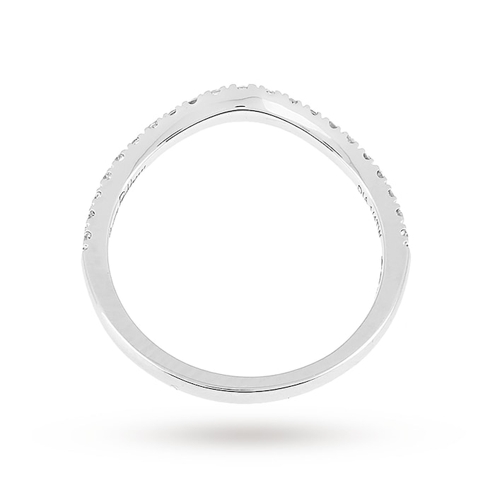 Jenny Packham Brilliant Cut 0.23 Carat Total Weight Contour Wedding Ring In Platinum - Ring Size J