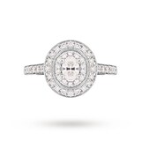 Jenny Packham Oval Cut 0.70cttw Double Halo Diamond Ring in Platinum