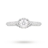 Jenny Packham Platinum Brilliant Cut 0.56cttw Solitaire Diamond Ring