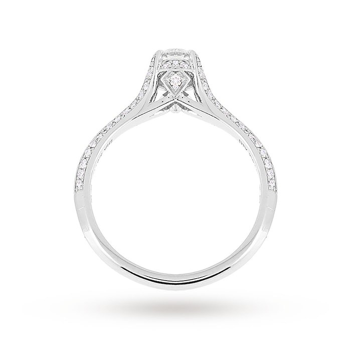 Jenny Packham Platinum Brilliant Cut 0.56cttw Solitaire Diamond Ring