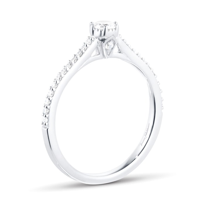 Jenny Packham 18ct White Gold 0.33ct Diamond 6 Claw Single Stone Ring