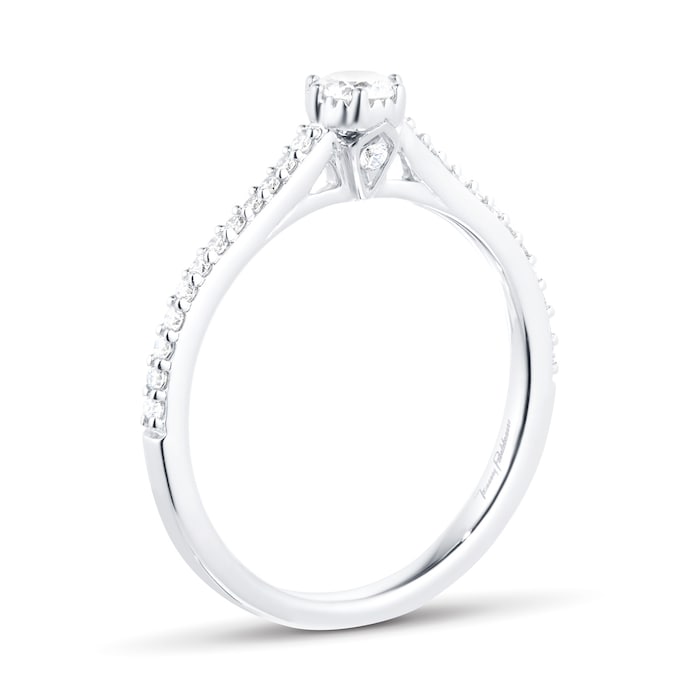 Jenny Packham 18 Carat White Gold 0.33 Carat Diamond 6 Claw Single Stone Ring - Ring Size J