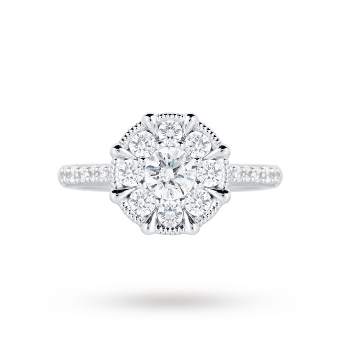 Jenny Packham 18ct White Gold 1.00cttw Diamond 8 Claw Multi Stone Ring