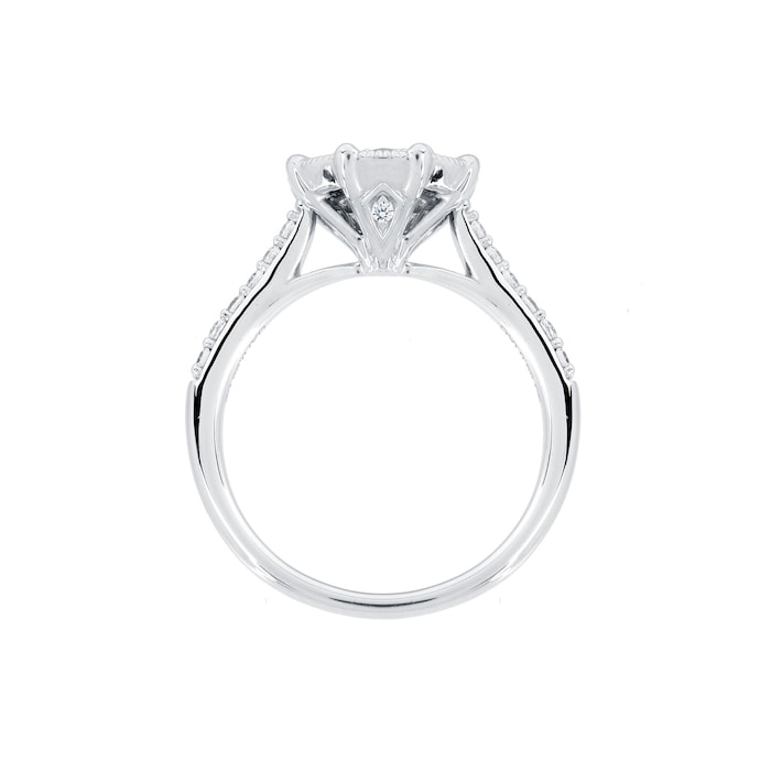 Jenny Packham 18ct White Gold 1.00cttw Diamond 8 Claw Multi Stone Ring