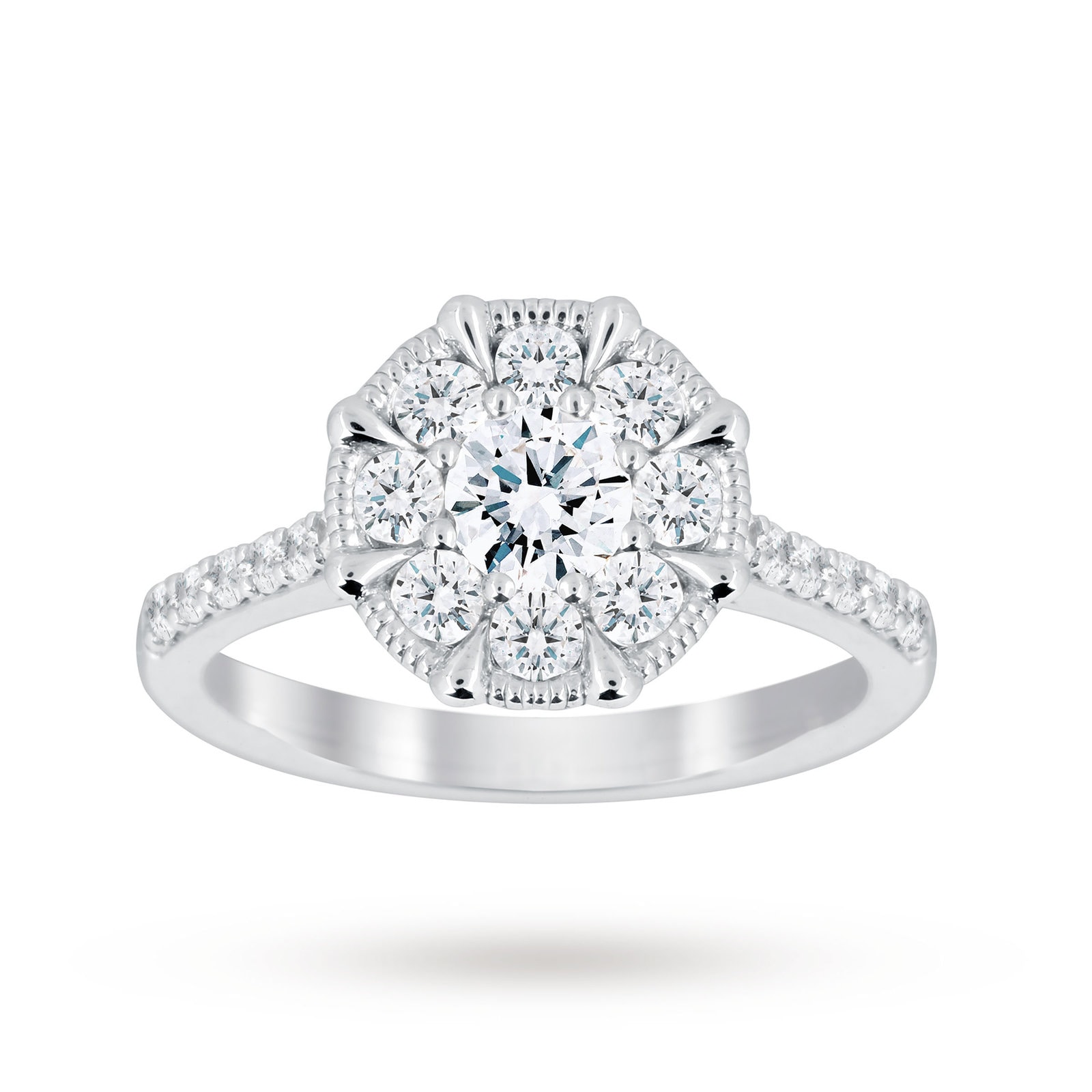 Jenny Packham Platinum 0.75cttw Diamond 8 Claw Single Stone Ring  RB17582EG-P | Goldsmiths