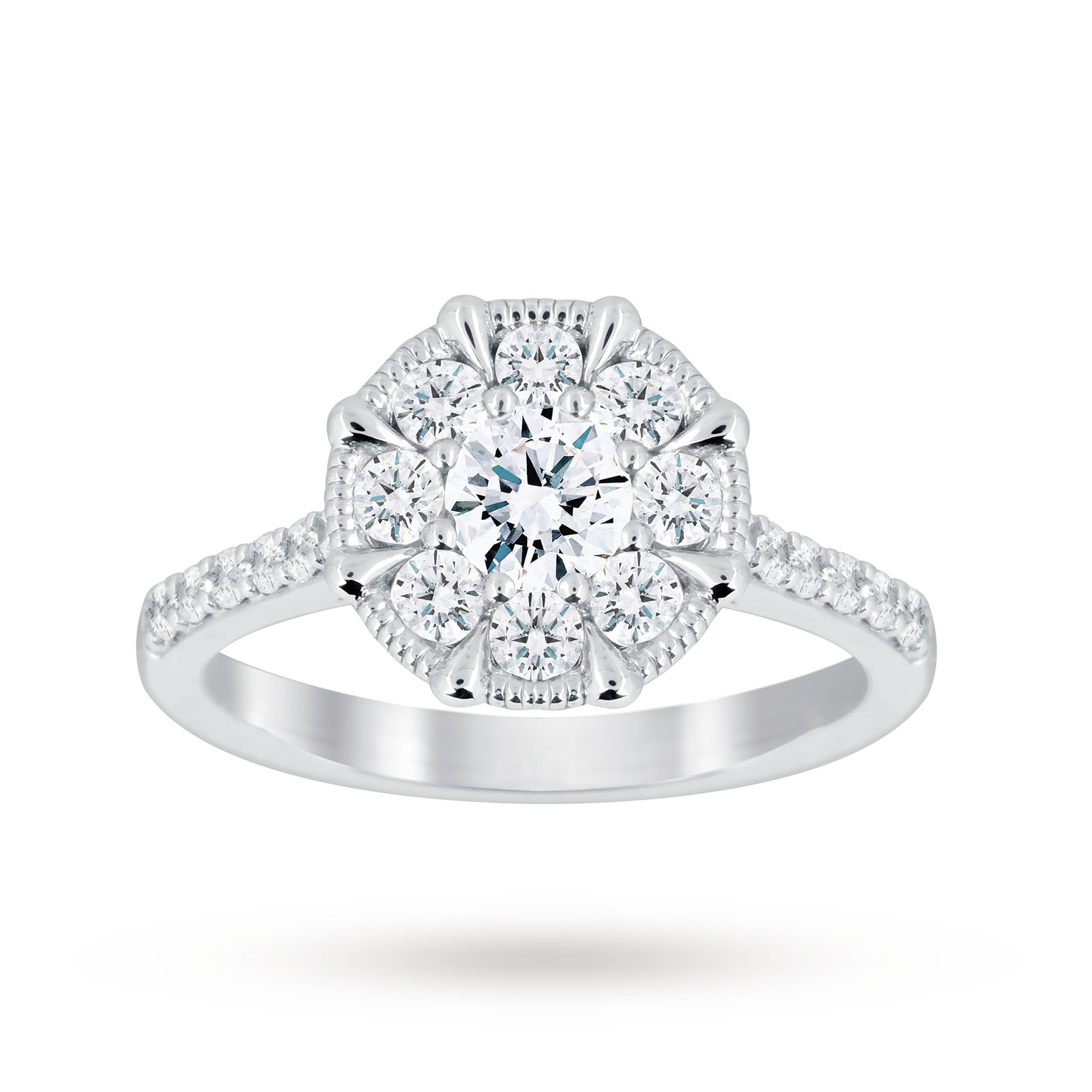 Jenny Packham 18ct White Gold 0.50cttw Diamond 8 Claw Multi Stone Ring