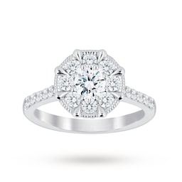 37410171 - 18ct White Gold 0.50cttw Diamond 8 Claw Multi Stone Ring