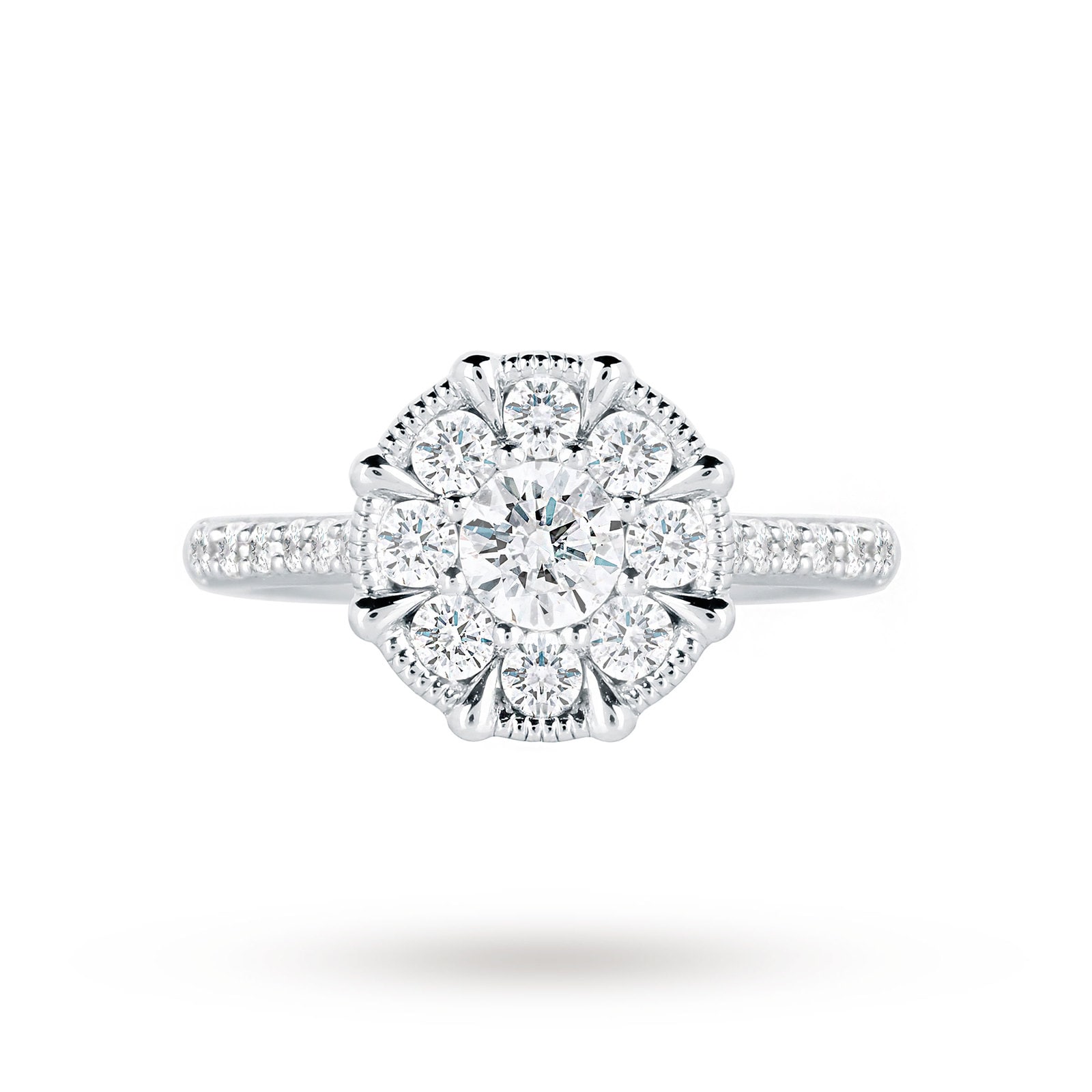 Jenny Packham 18ct White Gold 0.50cttw Diamond 8 Claw Multi Stone Ring