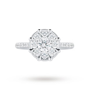 Jenny Packham 18ct White Gold 0.50cttw Diamond 8 Claw Multi Stone Ring