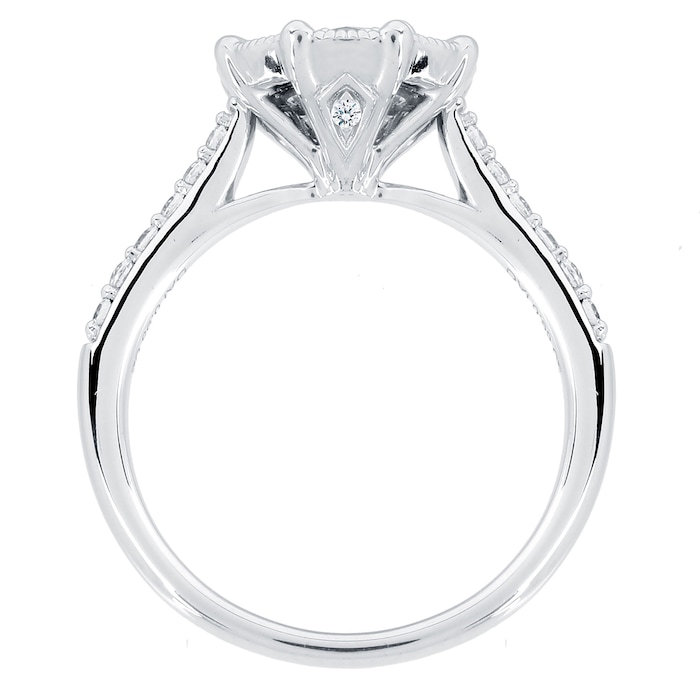 Jenny Packham 18 Carat White Gold 0.50 Carat Diamond 8 Claw Multi Stone Ring - Ring Size N